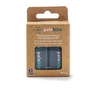 Pale Blue Lithium Ion Rechargeable 9V Batteries 2pk/travel Case