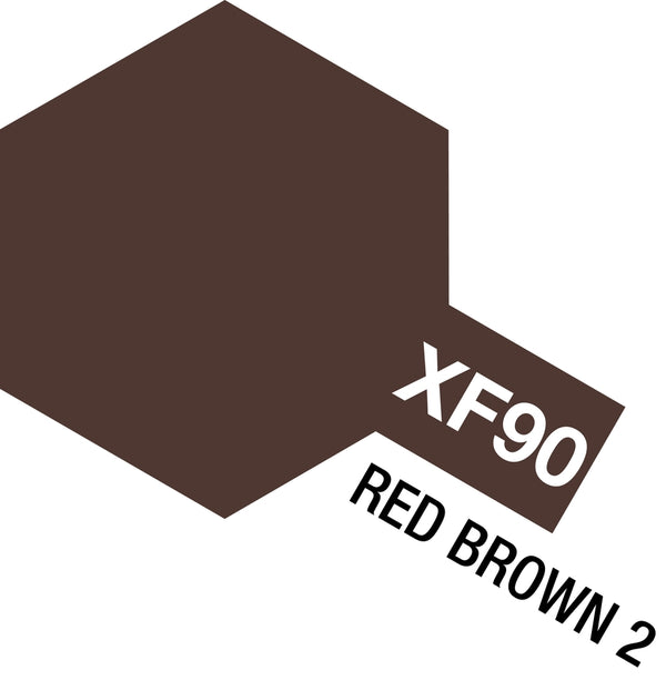 Tamiya Acrylic Mini XF-90 Red Brown Paint, 10ml Bottle