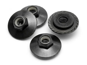 HPI Flanged Lock Nut M5X8mm Black/4pcs)