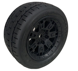 Roapex Trigger Belted 8S Monster Truck Tires, Mounted Black